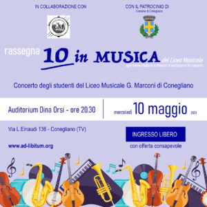 locandina quadrata 10 in musica - 10 maggio 2023