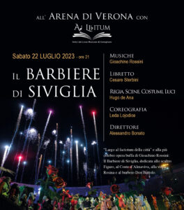 Arena di Verona locandina Barbiere di Siviglia - luglio 2023
